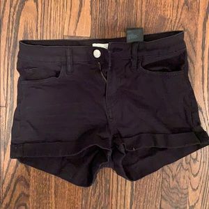 black h&m jean shorts